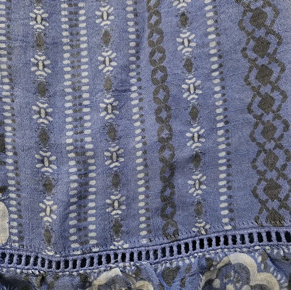 Como Vintage Blue Patterned Women's Top Size XL - Picture 7 of 8